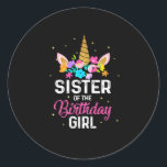 Adesivo Mother Gift | Sister Of The Birthday Girl Birthday<br><div class="desc">Mother Gift | Sister Of The Birthday Girl Birthday</div>