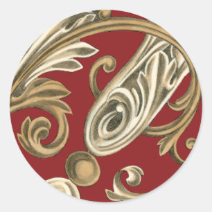 Adesivo Motif Botânico Elegante com Folhagem Tan