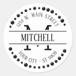 Adesivo Motif de Círculo de Deco de Arte Chic Moderna Pers