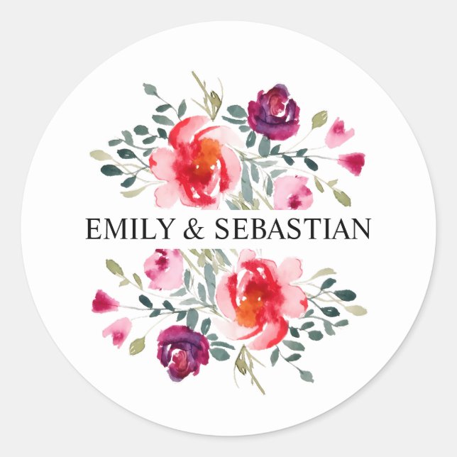 Adesivo Motif personalizado de aquarela (Frente)