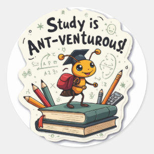 Adesivo Motivação Ant 'Ant-Vorrous' Pun Die-Cut