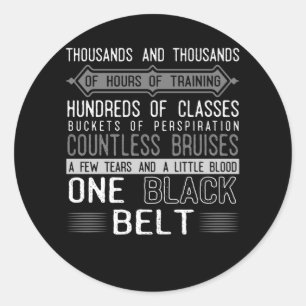 Adesivo Motivação de Black Belt Karate Taekwondo Jiu Jit