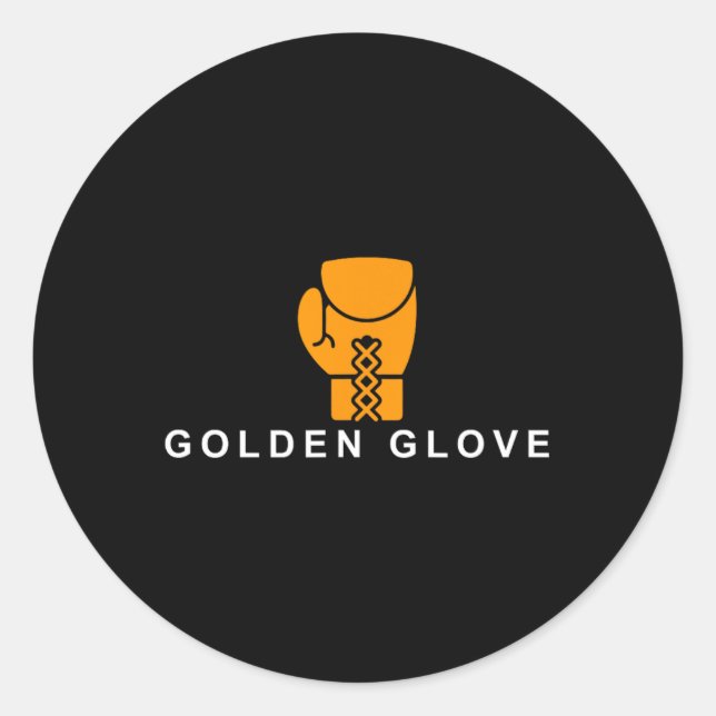 Adesivo Motivação de Boxe 'Luvas de Ouro'  (Frente)