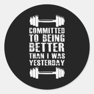 Adesivo Motivação de Fitness para Homens e Mulheres com Fr
