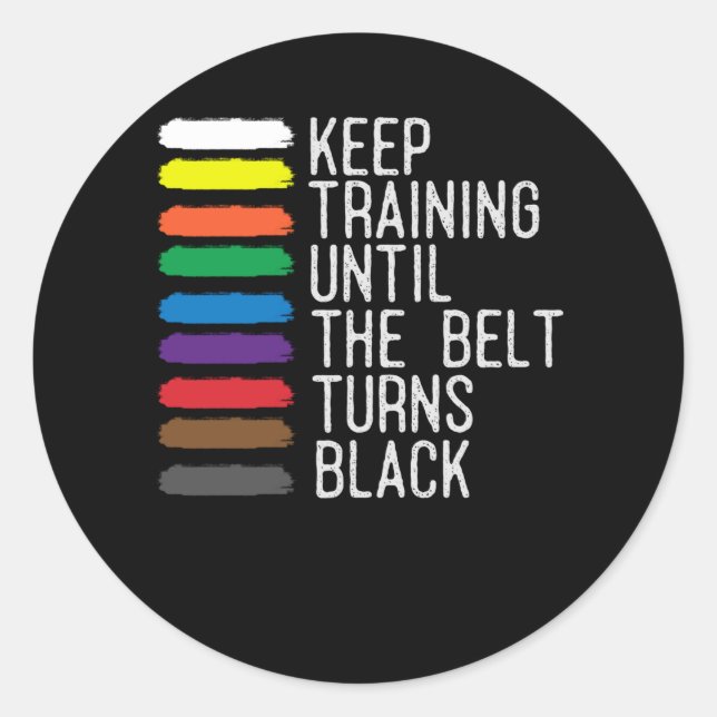 Adesivo Motivação do Cinturão Negro Taekwondo Jiu Jitsu Ka (Frente)