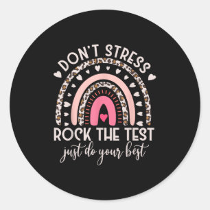 Adesivo Motivação do Dia de Teste Engraçado Retro Boho Rai