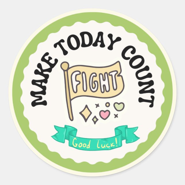 Adesivo Motivação 'Make Today Count' Custa (Frente)