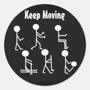 Adesivo Motivação para Fitness - Continue se Movendo