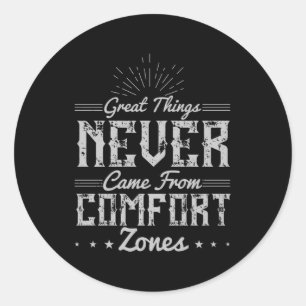 Adesivo Motivation Great Things in Comfort Zone