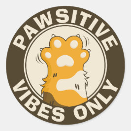 Adesivo Motivational Cat Pawsitive vibes only Fun Paw