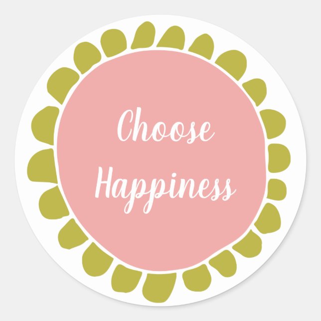 Adesivo Motivational Choose Felicidade Cute (Frente)