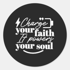 Adesivo Motivational Christian Quote – Charge Your Faith