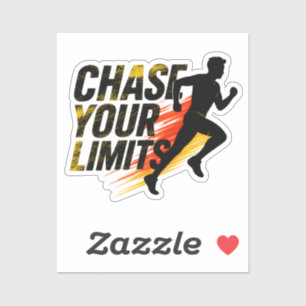 Adesivo Motivational Running Poster - CHASE SEUS LIMITES