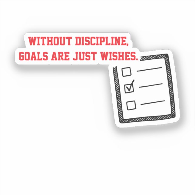 Adesivo Motivational Stickers "Discipline"  (Frente)
