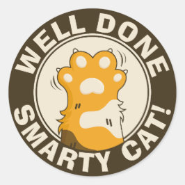 Adesivo Motivational Well done Smarty Cat Cute Reward