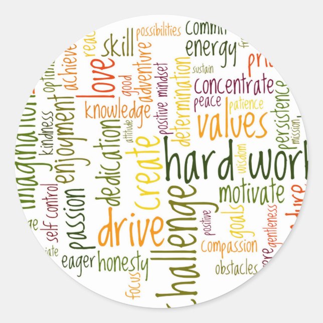 Adesivo Motivational Words #2 atitude positiva (Frente)