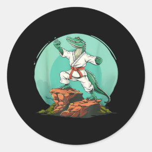 Adesivo Motivo de Crocodilo de Caratê Taekwondo Jiu-Jitsu