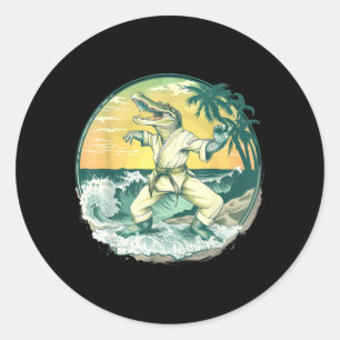 Adesivo Motivo de Crocodilo de Caratê Taekwondo Jiu-Jitsu