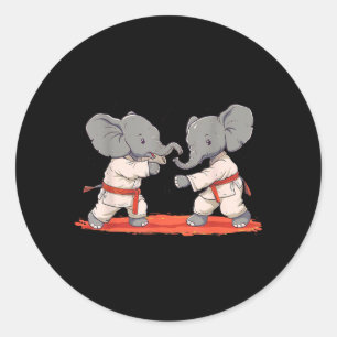 Adesivo Motivo de Elefante de Karate Taekwondo Kickboxing