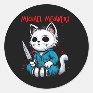 Adesivo Motivo de Gato Engraçado Gráfico de Gato Louco Mic