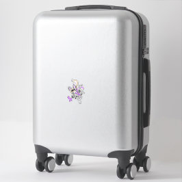 Adesivo Motivo Floral Paisley – Boho Branco Roxo Laranja