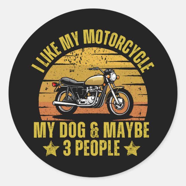 Adesivo Moto de Cachorro (Frente)