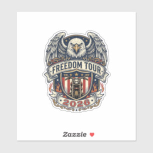 Adesivo Moto Eagle Vintage Freedom Tour 2026