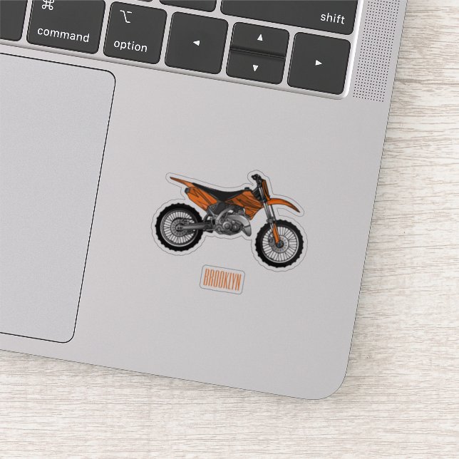 Adesivo Moto fora-de-estrada/desenho animado (Detalhe)