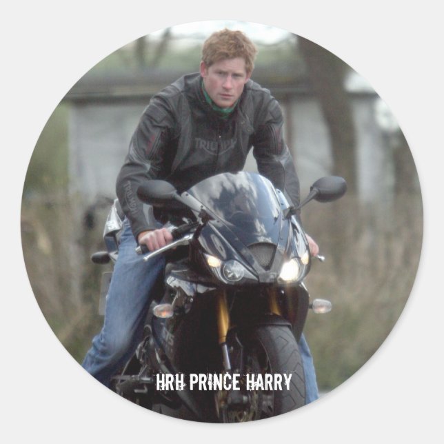 Adesivo Moto Príncipe Harry (Frente)