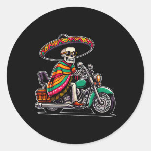 Adesivo Motocicleta Biker Mexicano Sombrero Cinco D
