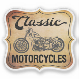 Adesivo Motocicleta Clássica Estilo Vintage