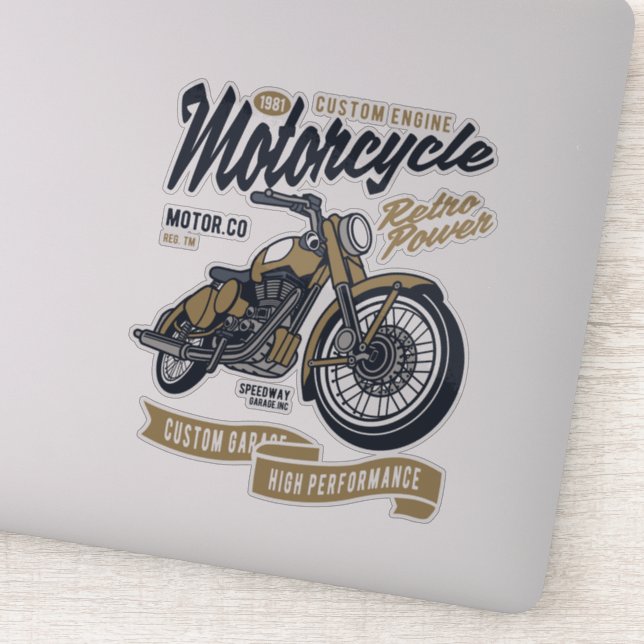 Adesivo Motocicleta de motor personalizado (Detalhe)