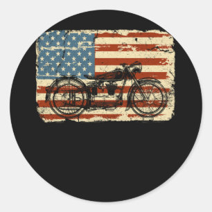 Adesivo Motocicleta EUA Bandeira patriótica vintage 4 de 