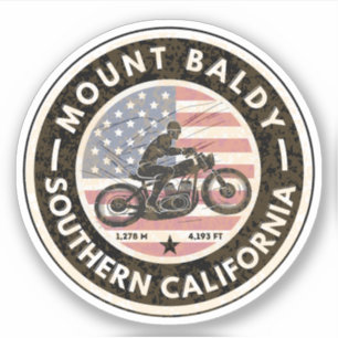 Adesivo motocicleta mount baldy, passagem alpina de montan