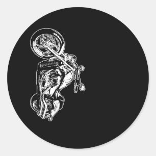 Adesivo Motocicleta Vintage Retro Para O Esporte De Biker