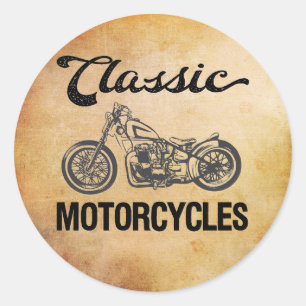 Adesivo Motocicletas Clássicas motociclista vintage