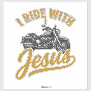 Adesivo Motociclista Cristão Eu Ando Com Jesus Camisa Vint