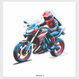 Adesivo 🏍️ Motociclista Estiloso Estilo de Vida Urbano Ve