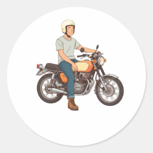 Adesivo Motociclista pilotando uma motocicleta 