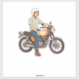 Adesivo Motociclista pilotando uma motocicleta 