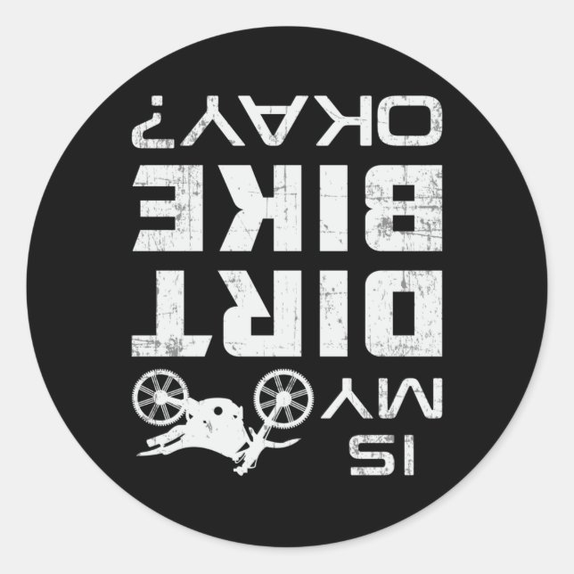 Adesivo Motocross Biker Dirt Bike Motocycle Funny Gift (Frente)