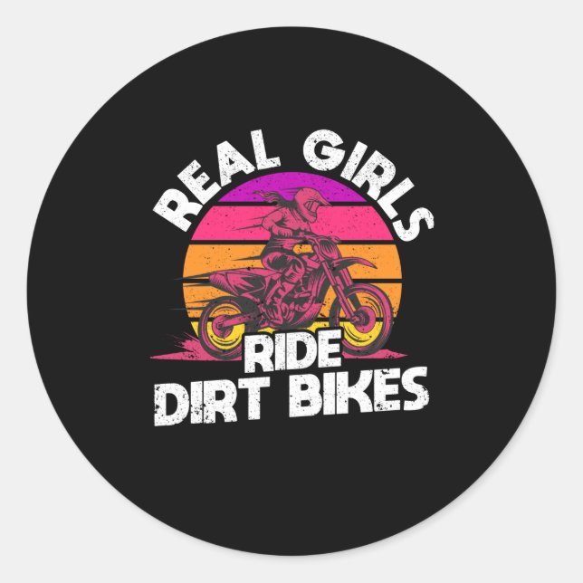 Adesivo Motocross Lovers Racing Bikers Real Girls Ride (Frente)
