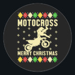 Adesivo Motocross Merry Christmas Ugly Xmas Motorcycle Gif<br><div class="desc">Este design gráfico "Motocross Felry Christmas Ugly Xmas Motorcycle Gift" é um presente perfeito para homens,  mulheres,  crianças e para todos os motocross Fans ou motociclistas que andam por aí! Também é um presente ideal no Natal ou Aniversários,  e em qualquer ocasião de doação!</div>