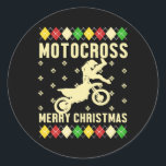 Adesivo Motocross Merry Christmas Ugly Xmas Motorcycle Gif<br><div class="desc">Este design gráfico "Motocross Felry Christmas Ugly Xmas Motorcycle Gift" é um presente perfeito para homens,  mulheres,  crianças e para todos os motocross Fans ou motociclistas que andam por aí! Também é um presente ideal no Natal ou Aniversários,  e em qualquer ocasião de doação!</div>