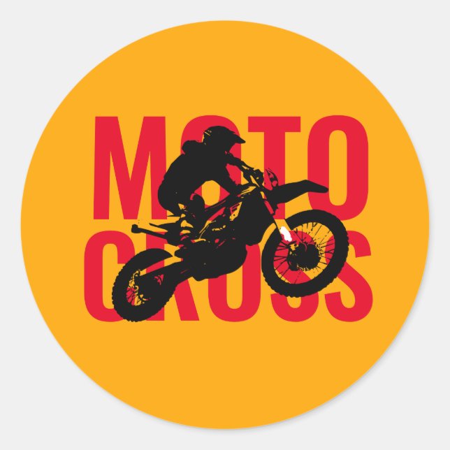 Adesivo Motocross Motorcycle Sport Pop Art (Frente)