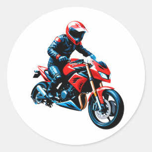 Adesivo 🏍️ Motoqueiro Elegante Clássico Velocidade Vintag