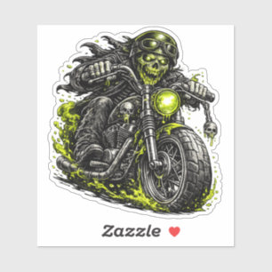 Adesivo Motoqueiro Zumbi de Motocicleta