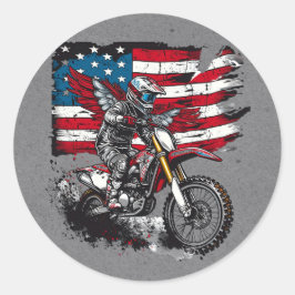 Adesivo Motorbike Estados Unidos Flag 00th Festa de aniver