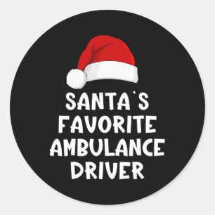 Adesivo Motorista de Ambulância Favorito do Papai Noel de