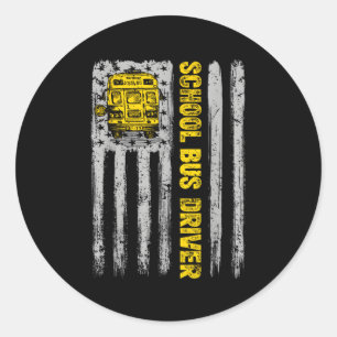 Adesivo Motorista de ônibus escolar Patriótico dos Estados